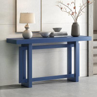 Latitude Run® Contemporary Console Table With Industrial-inspired Concrete Wood Top, Extra Long Entryway Table