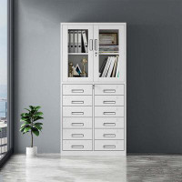 Inbox Zero Steel A4 Multi-Drawer Archive File Cabinet Data Storage Cabinet
