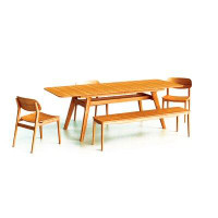Eco Ridge by Bamax Currant 6 Piece Dining Set