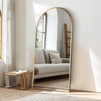 Mercer41 Arch Metal Full Length Wall Mirror with Bracket