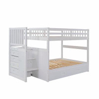 Harriet Bee Full Over Full Bunk Bed With Twin Size Trundle