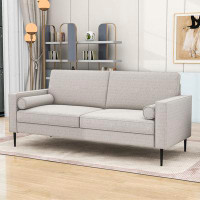 Latitude Run® Chenille Upholstered Sofa with Armrests and Metal Legs