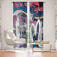 East Urban Home Lined Window Curtains 2-panel Set for Window Size by Martin Taylor - Graffiti 1