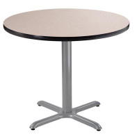 National Public Seating 3 Piece Round Breakroom Table and Chair Set by NPS
