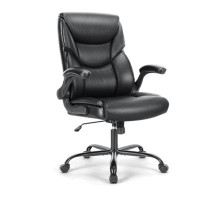 Inbox Zero Ergonomic Executive Office Chair: High Back, Adjustable Computer Desk Chair With Flip-Up Armrests, Swivel Tas