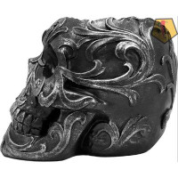 GN109 Skull Victorian Gothic Decorative Pen Holder | Goth Office Supplies And Black Desk Organizers And Accessories | Ha