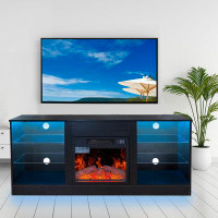 Bagnickels Fireplace TV Stand With 18 Inch Electric Fireplace Heater
