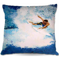 Ebern Designs Rish Couch Catch the next Wave Square Pillow Cover & Insert