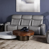 Latitude Run® Jubaira 86" Vegan Leather Reclining Sofa