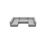 Blomus GROW 126" Wide Outdoor U-Shaped Patio Sectional with Cushions