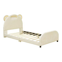 Zoomie Kids Full Size Velvet Upholstered Platform Bed With  Embedded Light Stripe
