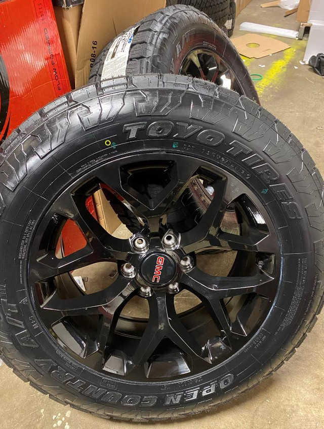 2023 GMC YukonSierra &amp; Chevy SilveradoTahoe black snowflake rims Toyo AT3 tires in Tires & Rims in Edmonton Area - Image 2