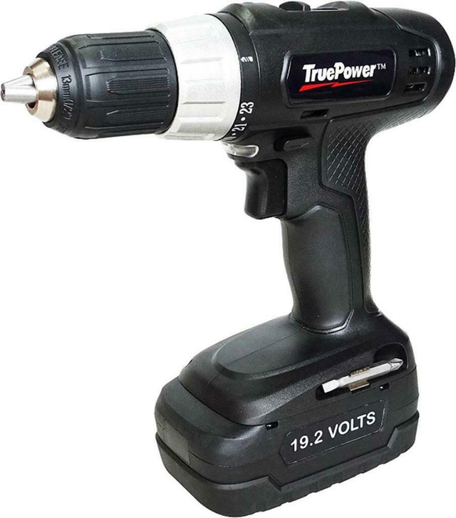 TRUE POWER® 19.2V NI-ZN BATTERY CORDLESS DRILL -- Amazon.ca price $240 -- Our price only $39.95! in Power Tools