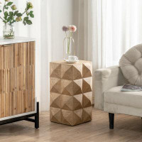 Millwood Pines Three-dimensional Embossed Pattern Design Retro Coffee Table; Modern Coffee Table