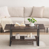 17 Stories Wyonda Sled Coffee Table with Storage