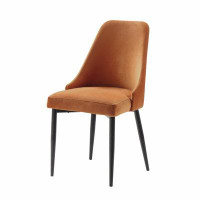 Hokku Designs Modern Sleek Design Velvet Fabric Side Chair,Dining Chair With Metal Legs-Set Of 2