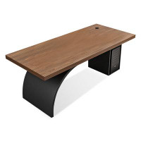 Lilac Garden Tools 78.74" Brown Rectangular Solid wood desk