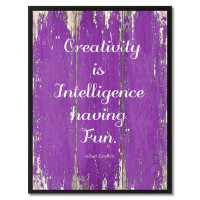 Trinx Creativity Is Intelligence Albert Einstein Quote, Canvas, Picture Frame, 22X29