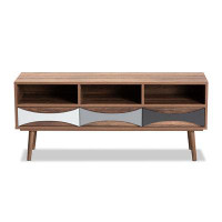 Lefancy.net Lefancy  Leane Modern and Contemporary Finished and Multi-Coloured Wood 3-Drawer TV Stand