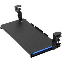 Vivo VIVO Black Clamp-On Height Adjustable Under Desk Gaming Keyboard Tray With RGB