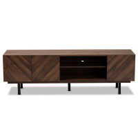 Union Rustic Macdougall Mid-Century Modern Walnut Brown Finished Wood TV Stand