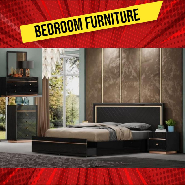 White Modern Bedroom Set Sale !! in Beds & Mattresses in Hamilton - Image 3