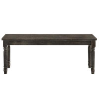 August Grove Rectangular Wood Dining Bench With Dimension:47''L X 14''D X 18''H