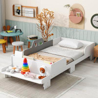 Zoomie Kids Car-Shaped Twin Bed with Bench