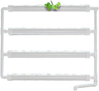 Wall-Mounted Hydroponic Grow Kit 36 Plant Sites 4 Pipes Garden Tool Vegetable 141123