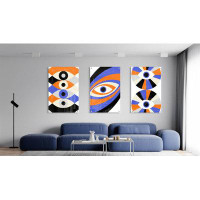 UniQstiQ Eyes Pattern Set of 3 Prints Modern Wall Art Modern Artwork
