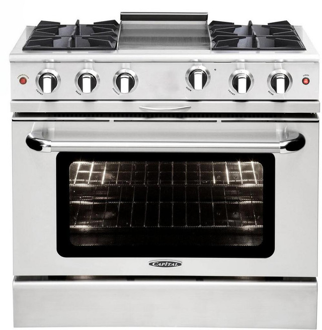 Capital MCOR364GN 36 Inch Gas Range Reg Price: $11,819.00 Clearance Sale Price: $8,299.00 Limited Stock While qtys last. in Stoves, Ovens & Ranges in Toronto (GTA)