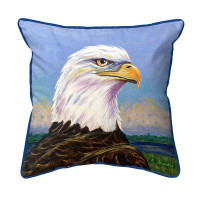 Millwood Pines Eagle Portrait Small Indoor/Outdoor Pillow 12X12