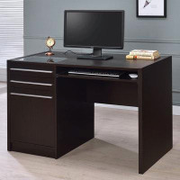 Latitude Run® Brittony Rectangular Connect-it Office Desk Cappuccino