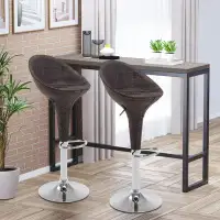 Alcott Hill Adjustable Bar Stools Set Of 2, Rattan Bar Height Barstools With Swivel For Pub Counter Kitchen