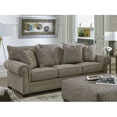 Lark Manor Astraya 96" Rolled Arm Sofa with Reversible Cushions