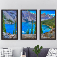 Picture Perfect International Banff 5 - 3 Piece Picture Frame Photograph Print Set on Acrylic