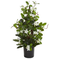 Charlton Home 24" Artificial Flowering Plant in Pot