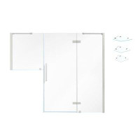 Ove Decors OVE Decors Endless TA2490301 Tampa, Buttress Alcove Frameless Shower Door, 79 3/4 To 82 1/8 In. W X 72 In. H,
