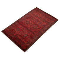 Isabelline One-of-a-Kind Eshleman Hand-Knotted 2010s Esari Turkoman Red 4'3" x 6'6" Wool Area Rug