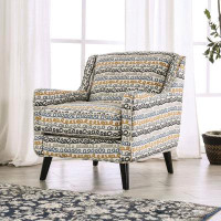 Wade Logan Bruun 32" Width Linen-Like Upholstered Accent Chair With Care Kit