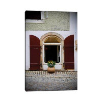 East Urban Home Potted Plant On Cobblestone - Wrapped Canvas Print