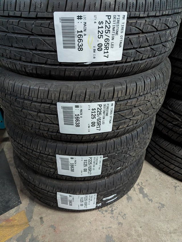 P225/65R17  225/65/17  FIRESTONE DESTINATION LE2 (all season summer tires ) TAG # 16638 in Tires & Rims in Ottawa