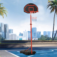 basketball stand 29.25"x50"x76.25"-97.75" Red