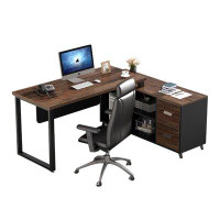 Latitude Run® Burtz L-Shape Desk