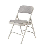 National Public Seating National Public Seating Fabric Padded Stackable Folding Chair Set of 8