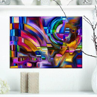 Made in Canada - East Urban Home Designart 'Virtual Colour Division' Contemporary Art on wrapped Canvas