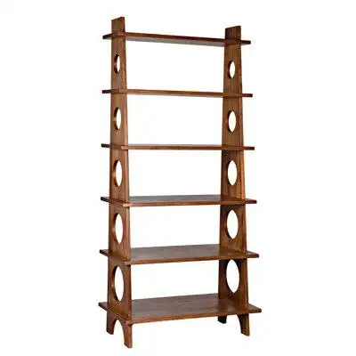 Noir Trading Inc. Tumult 88" H x 40" W Solid Wood Ladder Bookcase