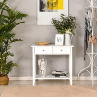 Console Table 31.5" x 15.75" x 29.5" White