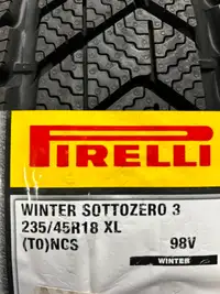 4 Brand New Pirelli Winter Sottozero 3  235/45R18 XL   *** WallToWallTires.com ***