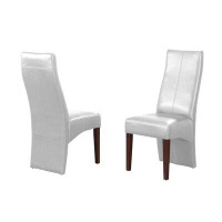 Hokku Designs Upholstered Parsons Chair in White